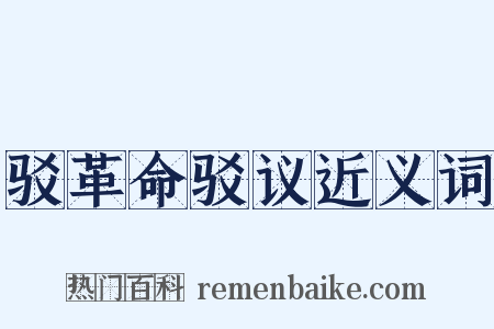 驳革命驳议近义词是什么意思的图片
